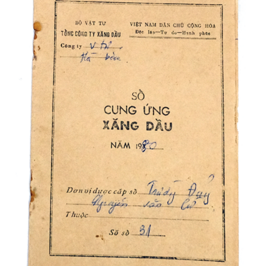 Sổ cung ứng xăng dầu